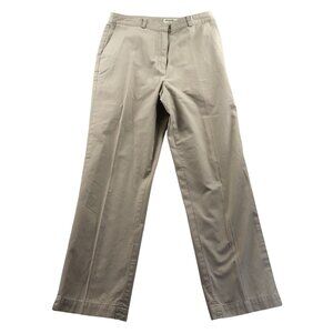 Eddie Bauer Womens Trouser Pants Size 6 Beige Cotton Straight-Leg Chino Casual